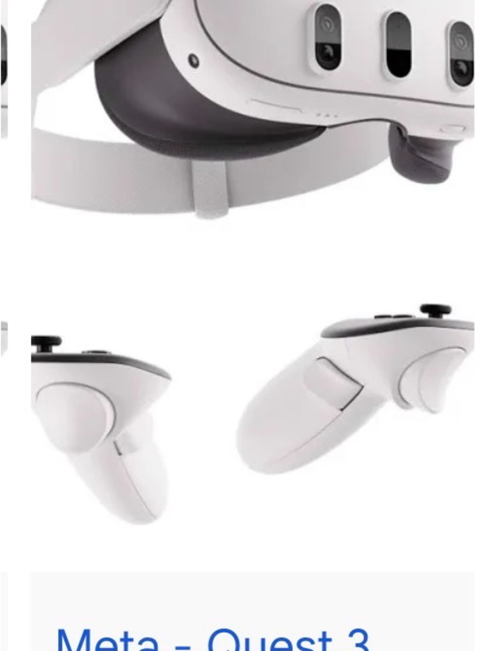 Standalone White VR Headset with Triple Front Sensors
